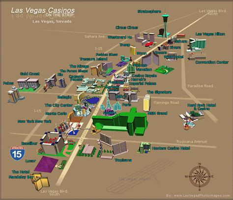 casinos las vegas map
